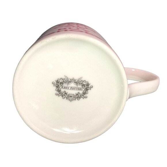 Kent Pottery Keep Calm AND Buy Shoes Coffee Mug White / Pink 12oz 4" TALL - Picture 3 of 4